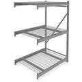 Tennsco 3 Shelf, Add-On Bulk Storage Rack; 4150 lb. Shelf Weight Capacity, 36" D x 72" H x 48" W, Steel Wire Decking