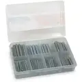 Carbon Steel Slotted Spring Pin Assortment, Zinc Plated, 170 Pieces