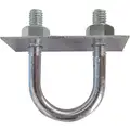 Low Carbon Steel U-Bolt with Zinc Finish, For Pipe Size: 3", 10PK