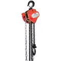 Manual Chain Hoist, 1000 lb. Load Capacity, 8 ft. Hoist Lift, 25/32" Hook Opening