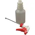 Impact Trigger Spray Bottle: 24 oz Container Capacity, Stream, Clear, Red, 28/400 Closure Size, 3 PK