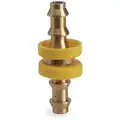 Barbed Hose Mender, Fitting Material Brass x Brass, Fitting Size 3/8" x 3/8 in