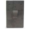 Hubbell Wiring Device-Kellems Weatherproof Wall Plate, Gray, Number of Gangs: 1, Weather Resistant: Yes
