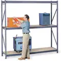 Tennsco 3 Shelf, Starter Bulk Storage Rack; 2150 lb. Shelf Weight Capacity, 36" D x 120" H x 96" W, Particle Board Decking
