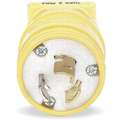 Hubbell Wiring Device-Kellems 15A Industrial Grade Non-Shrouded Locking Plug, Yellow; NEMA Configuration: L5-15P