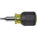 Klein Tools Multi-Bit Screwdriver, Phillips, Slotted, Square, Quick Change, Alloy Steel, Number of Pieces 6