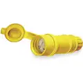 Hubbell Wiring Device-Kellems 15 Amp Industrial Grade Locking Connector, L5-15R NEMA Configuration, Yellow