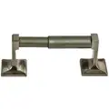 Horizontal Single Roll Double Post Toilet Paper Holder, Silver