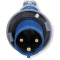 Hubbell Wiring Device-Kellems 60 Amp, 1-Phase Zytel 801 Nylon Watertight Pin and Sleeve Plug, Blue