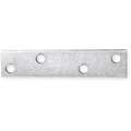 4" x 7/8" Steel Mending Plate with Zinc Finish