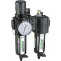 1/2" NPT Filter/Regulator/Lubricator with 5 to 150 psi Adjustment Range