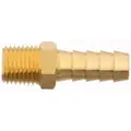 Brass Hose Barb with Straight Fitting Style, 1/8" Thread Size