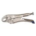 Irwin Vise-Grip Locking Plier: Curved, Quick Release, 1-1/8" Max Jaw Opening, 5"Overall Lg, 7/8" Jaw Lg