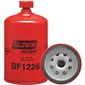 Fuel Filter: 20 micron, 5 11/16 in Lg, 3 1/32 in Outside Dia., Spin-On, Manufacturer Number: BF1226