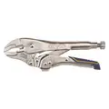 Locking Plier: Curved, Quick Release, 1-7/8" Max Jaw Opening, 10"Overall Lg, 1-1/4" Jaw Lg