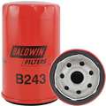 Spin-On Oil Filter, Length: 4-27/32", Outside Dia.: 3", Micron Rating: 18, Manufacturer Number: B243