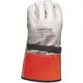Electrical Glove Protector, White/Orange, Import Cowhide, 12" Length