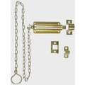 Chain Bolt: Surface and Angle Strike, Brass, 3/8 in Bolt Head Dia., Steel, 3 in Lg