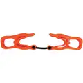 Glove Clip with Dual Clips, Orange, Holds (1) Pair of Gloves