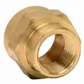 Brass Reducing Coupling, FNPT, 3/4" x 1/2" Pipe Size, 1 EA