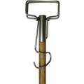 Tough Guy Wet Mop Handle, Clamp Mop Connection Type, Natural, Wood, 62" Handle Length