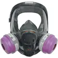 North 7600 Full Face Respirator, Respirator Connection Type: Threaded, 5 pt. Full Face Suspension T