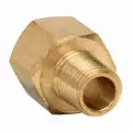 Reducing Adapter: Brass, 3/8 in x 1/4 in Fitting Pipe Size, Female NPTF x Male NPTF, 10 PK