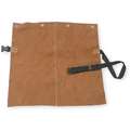 Detachable Leather Welding Bib, Length 19", Webbing and Snap Buckle Closure Type
