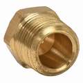 Hex Reducing Nipple: Brass, 3/8 in x 1/4 in Fitting Pipe Size, Male NPT x Male NPT, Class 150, 10 PK