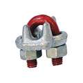 Wire Rope Clip, U-Bolt, Steel, 1-1/4" For Wire Rope Dia., 44" Rope Turn Back