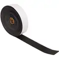 Foam Tape: Continuous Roll, Black, 2 in x 10 yd, 1/8 in Tape Thick, 1 Pack Qty, Rubber Foam, Mastic
