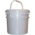 Bway Pail: 3.5 gal, Screw Top, Plastic, 12 in, 11 in Overall Ht, Includes Lid, Round, White