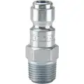 Quick Connect Hose Coupling: 1/2 in Body Size, 1/2 in Hose Fitting Size, 1/2"-14 Thread Size