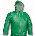 Tingley Flame Resistant Rain Jacket, PPE Category: 0, High Visibility: No, Polyester, PVC, XL, Green
