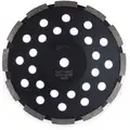 Husqvarna 7" Single Row Segment Cup Grinding Wheel, 5/8"-11 Arbor, 8600 Max. RPM, Segments: 12