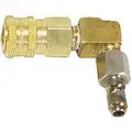 Speedclean Quick Disconnect Adapter, 90&deg;, For Use With 5AEU1 CoilJet, Length, Brass