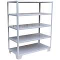 Jamco Freestanding, Welded Metal Shelving; 600 lb. per Shelf, Weight Capacity, 24" D x 65" H x 48" W, Gray