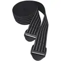 Sentry Parking Column Protector Straps: 100 in Overall Lg, 2 in Overall Wd, Black, 2 PK