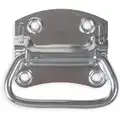 Steel Folding Pull Handle with Polished Zinc Finish, Silver; Hardware Included