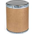 Transport Drum: 15 gal Capacity, 1G/Y120/S UN Rating Solid, 18 1/2 in Overall Ht, Brown, Unlined