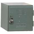 Office Gray Box Locker, (1) Wide, (1) Tier , Openings: 1, 12" W X 12" D X 12" H