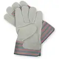 Condor Cowhide Leather Work Gloves, Safety Cuff, Gray, Size: XL, Left and Right Hand