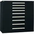 Stanley Vidmar Stationary Full Height Modular Drawer Cabinet, 9 Drawers, 60" W x 27-3/4" D x 59" H Black