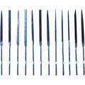 Westward 6-1/4" Swiss Pattern Needle File Set with Natural Finish; Number of Pieces: 12