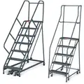 EGA 5-Step, Unassembled, Steel Rolling Ladder; Gray