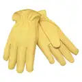 Leather Gloves: L ( 9 ), Deerskin, Premium, Glove, Full Finger, Unlined, Yellow, 1 PR