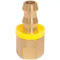 Push-On Hose Fitting, Fitting Material Brass x Brass, Fitting Size 3/8" x 3/8"