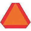 13-3/4" x 13-3/4" Self-Adhesive Vinyl Vehicle Placard, Orange/Red