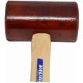 Vaughan Rawhide Mallet: Wood Handle, 24 oz Head Wt, 2 3/4 in Dia, 5 in Head Lg, 17 in Overall Lg, Natural