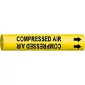 Compressed Air Snap-On Pipe Marker, Plastic, Fits Pipe Size O.D.: 3/4" to 1-3/8"